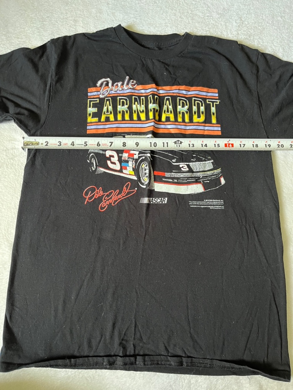 Nascar Dale Earnhardt Black Graphic Tee with Yellow & Red Accents - Picture 4 of 4